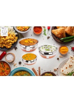 THATHERA Steel Handi Copper Bottom HandipatilaPot Biryani Punjabi Handi Set 5 Pieces Set 05115225 LTR by THATHERA  - Image 4