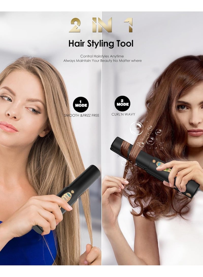 چويي مكواة لاسلكية لفرد الشعر، مكواة مسطحة للشعر، مكواة سيراميك احترافية لشعر أقل تجعدًا وأكثر لمعانًا ونعومة، أدوات تصفيف الشعر - Image 5