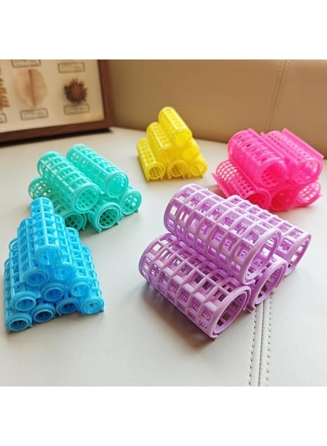 بكرات تصفيف شعر بلاستيكية - بكرات سحرية لتجعيد الشعر - 8 قطع الوان مختلفه - Image 2