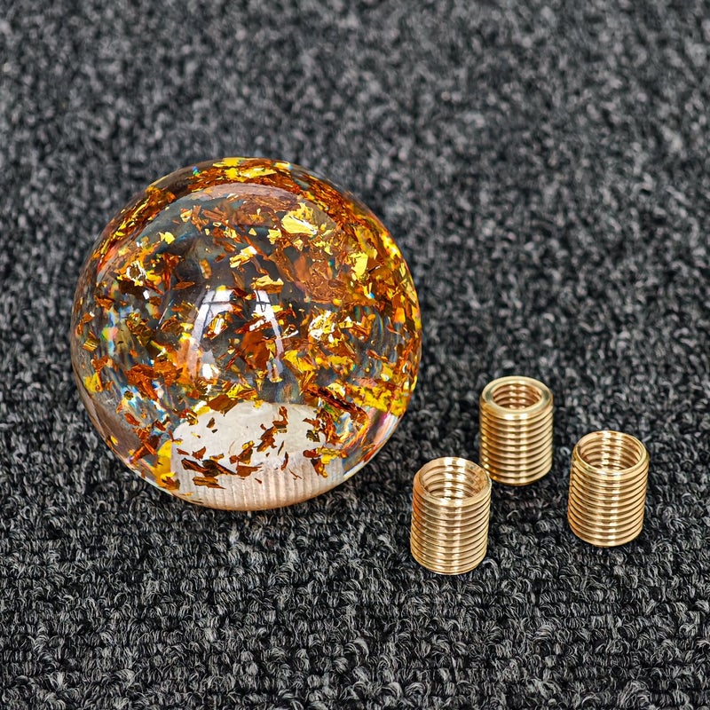 Jdm Car Acrylic Glitter Gear Shift Knob Manual Round Ball Shifter Lever Head In Blue Universal Accessories - Image 5