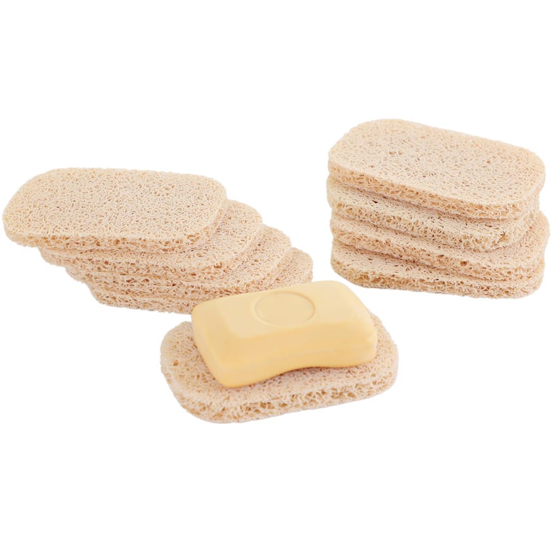 Snowkingdom 8 Pack Beige Soap Saver Holder for Bar Soap Draining Lift Pad 29 x 45 PVC NonBPA Non Slip Durable