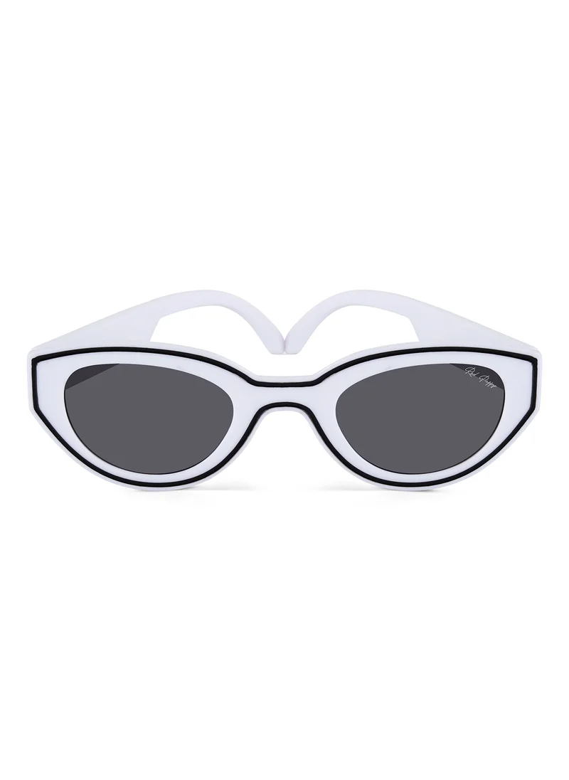 Woggles Red Pappy Chronon White Rectangle Sunglasses