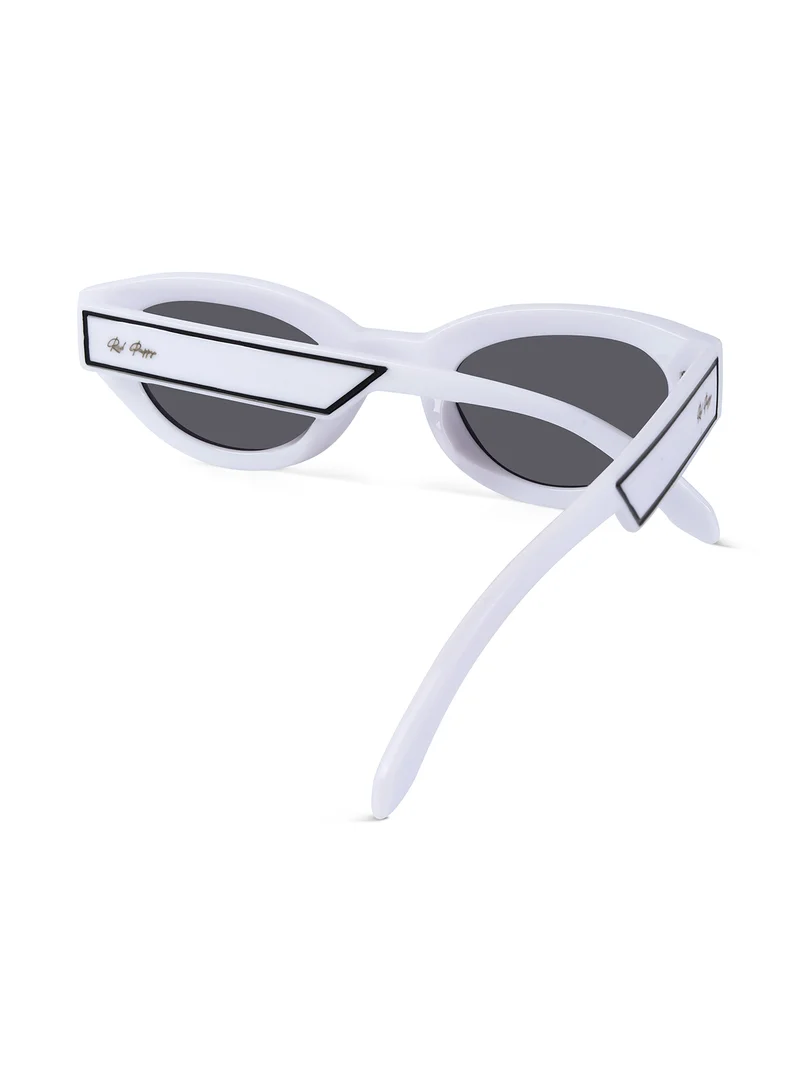 Woggles Red Pappy Chronon White Rectangle Sunglasses