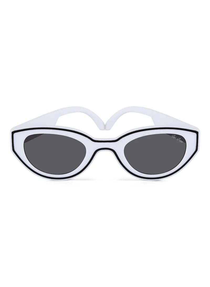 Woggles Red Pappy Chronon White Rectangle Sunglasses