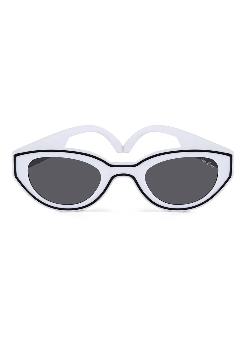 Woggles Red Pappy Chronon White Rectangle Sunglasses