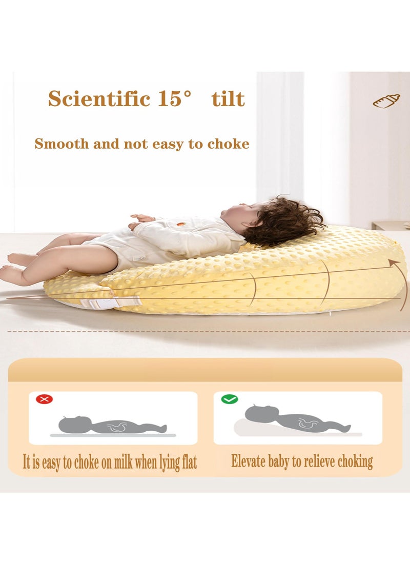 XiuWoo Detachable Baby Feeding Nursing Pillow, 2-in-1 Holding and Lying Feeding Pillow, C-shaped Design 15° Incline Feeding Pillow, Anti-spitting Arc Slope Pillow ,Provides More Support for Mother and Baby  - Image 5