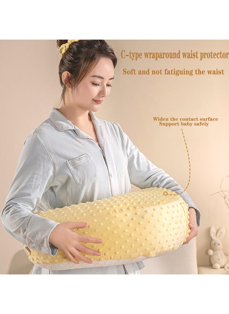 XiuWoo Detachable Baby Feeding Nursing Pillow, 2-in-1 Holding and Lying Feeding Pillow, C-shaped Design 15° Incline Feeding Pillow, Anti-spitting Arc Slope Pillow ,Provides More Support for Mother and Baby  - Image 2