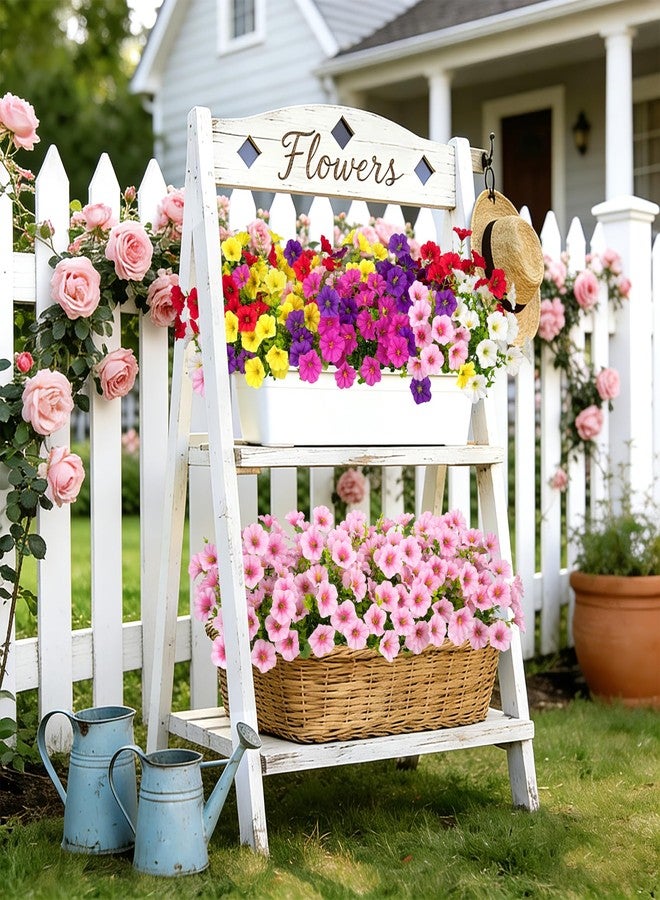 Roberly 12 Bundles Artificial Flowers for Outdoors, Fake Flowers Silk Morning Glory with Eucalyptus UV Resistant Faux Plants for Spring Summer Garden Outside Porch Patio Yard Home Decor, Multi - Image 4