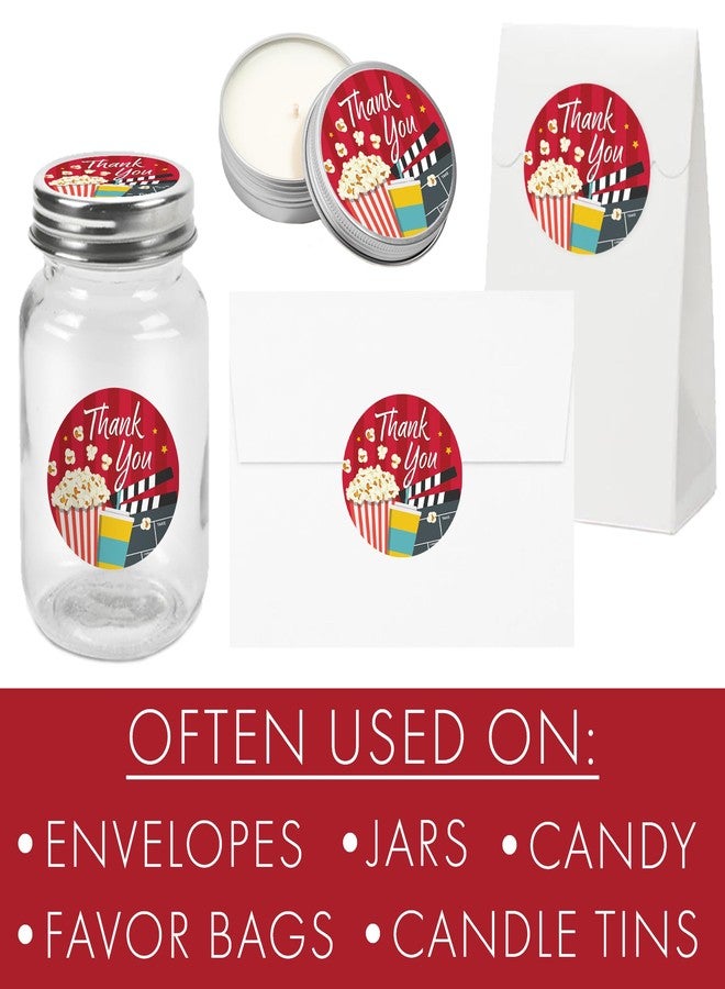 دسكتيكتفز ملصقات شكر لهدايا حفلة عيد ميلاد ليلة مشاهدة الأفلام - زينة ليلة مشاهدة الأفلام في عيد الميلاد - ملصقات حلوى - 40 قطعة - Image 4