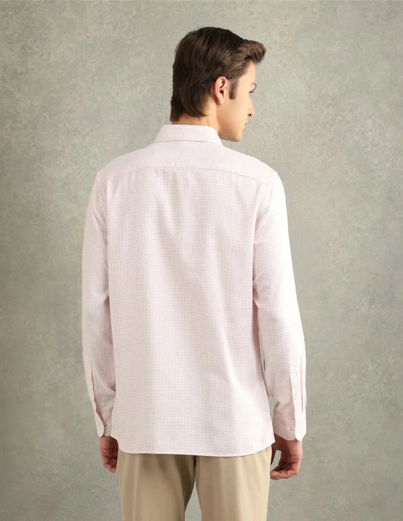 Arrow Pink Textured Italian Elegance Shirt for Men | Best Price UAE