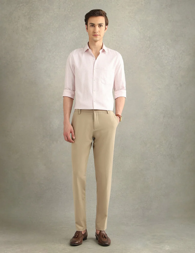 Arrow Pink Textured Italian Elegance Shirt for Men | Best Price UAE