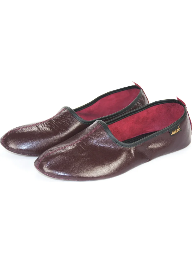 İhvan Leather Hajj Umrah Tawaf and Home Shoes Claret Red