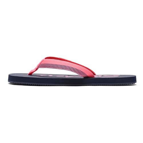 Skechers Womens COURTWALD INDIA Navy Coral Casual Flip Flops - Image 4