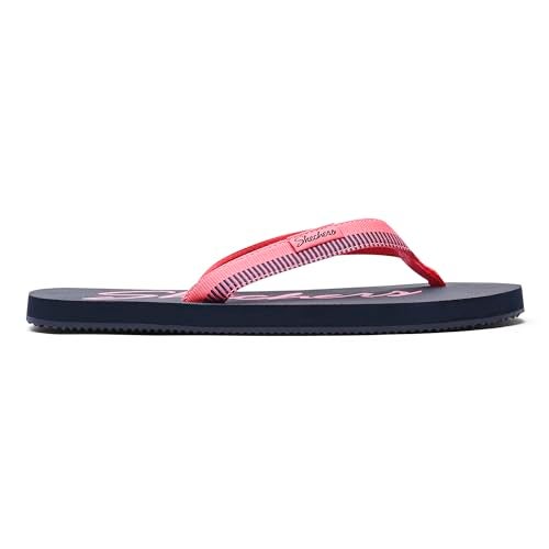 Skechers Womens COURTWALD INDIA Navy Coral Casual Flip Flops - Image 5