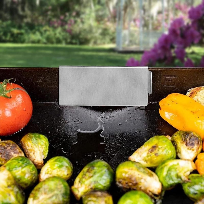 Grease Trap Blocker Grill Food Filter Rear Grease Gate Blocks Food from Falling,Grill Food Screen,Grease Gate for Griddle,Stainless Steel Block Grease Trap for Flat Top Grills and Other Grills - Image 3