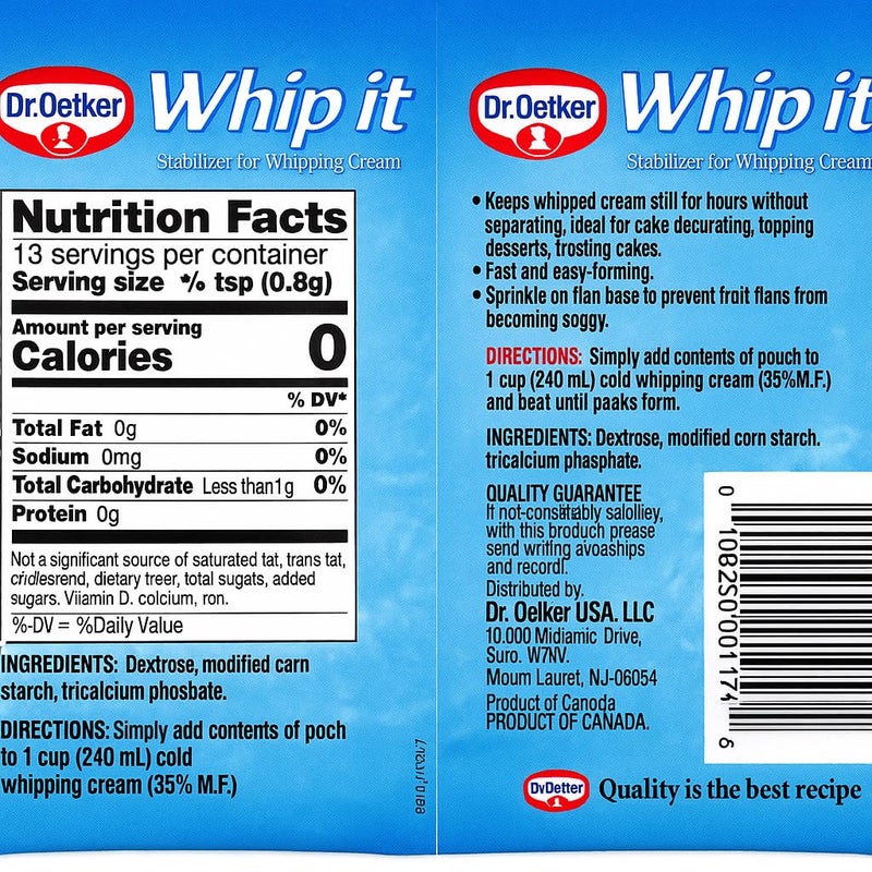 Whip It Stabilizer for Whipping Cream (oetker) 2x10g - Image 2