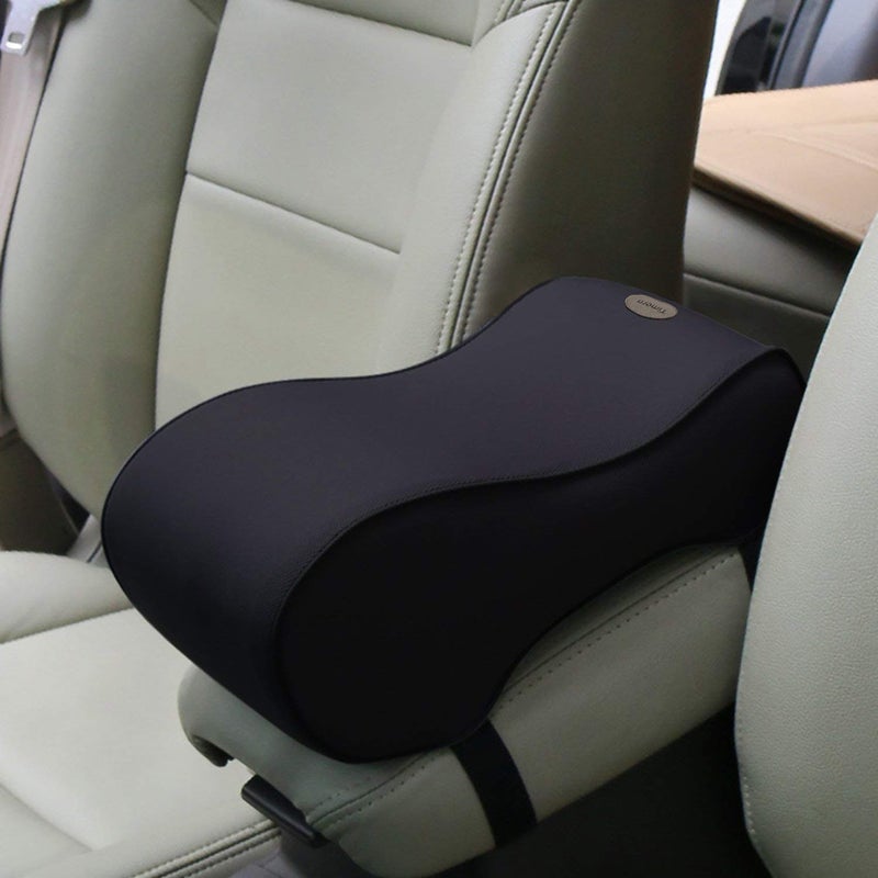 Timorn Car Armrest Cushion, Memory Foam Car Armrest Console,Car Center Console Armrest Pillow(Black) - Image 2