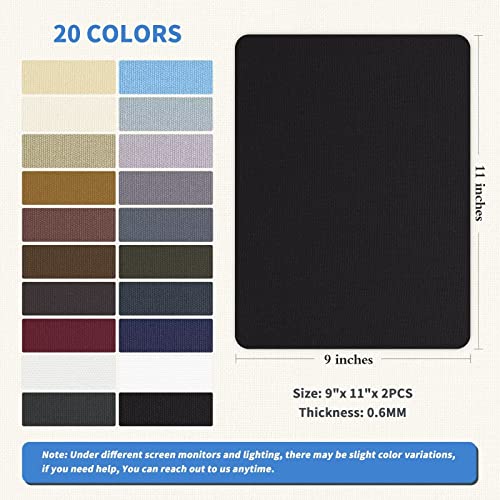 KING MOUNTAIN Canvas Repair Patch 9 x11 Inch 2 Pcs Self-Adhesive Waterproof Fabric Patch for Sofas, Tents, Furniture,Tote Bags, Car Seats (Black) - Image 2