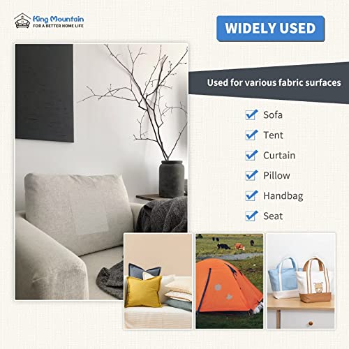 KING MOUNTAIN Canvas Repair Patch 9 x11 Inch 2 Pcs Self-Adhesive Waterproof Fabric Patch for Sofas, Tents, Furniture,Tote Bags, Car Seats (Black) - Image 5