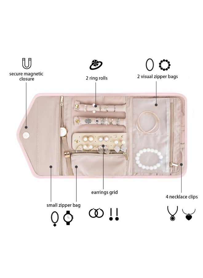 BAGSMART BAGSMART Light Pink Peri Folding Jewelry Organizer  - Image 3
