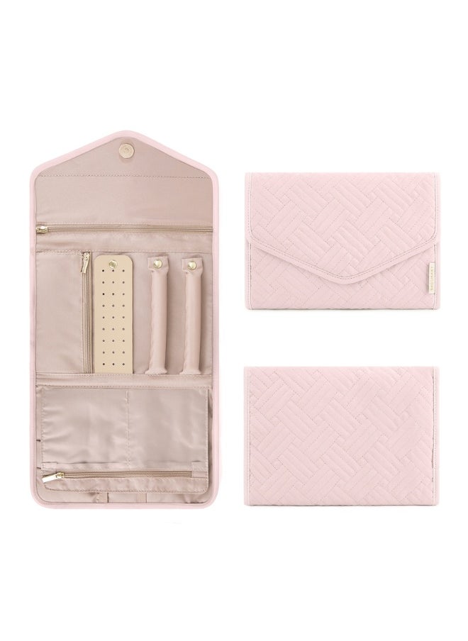 BAGSMART BAGSMART Light Pink Peri Folding Jewelry Organizer  - Image 1