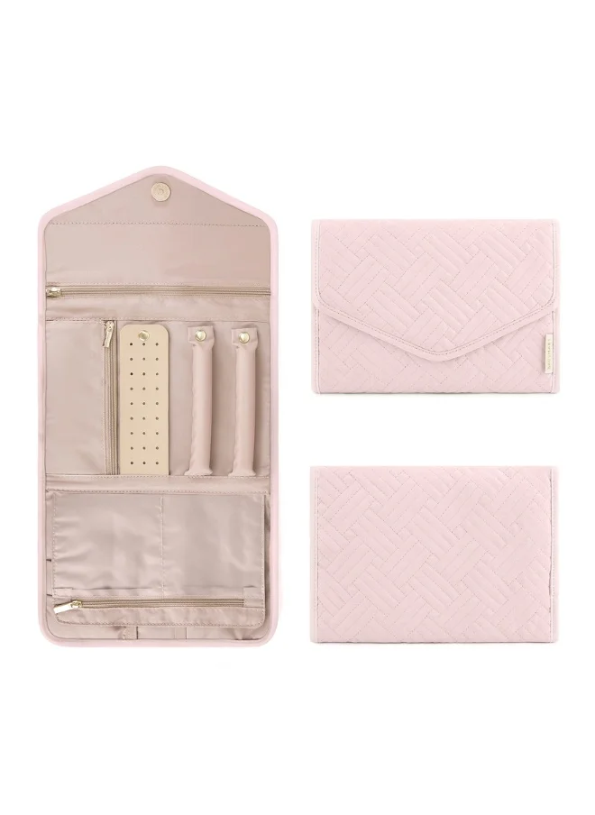 باج سمارت BAGSMART Light Pink Peri Folding Jewelry Organizer