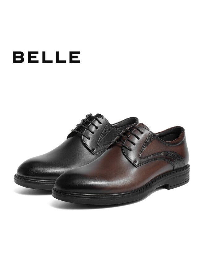 Belle Men's Business Leather Shoes Shock Absorption Comfortable Formal Dress Shoes 8aa01am5 Black Regular Size 39 - Image 5