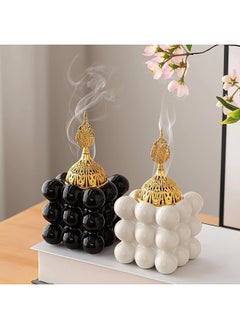 ShebSheb Ceramic Bakhoor Incense Burner,Incense Holders 7.3x7.3x14.5 cm  - Image 5