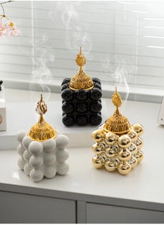 ShebSheb Ceramic Bakhoor Incense Burner,Incense Holders 7.3x7.3x14.5 cm  - Image 4