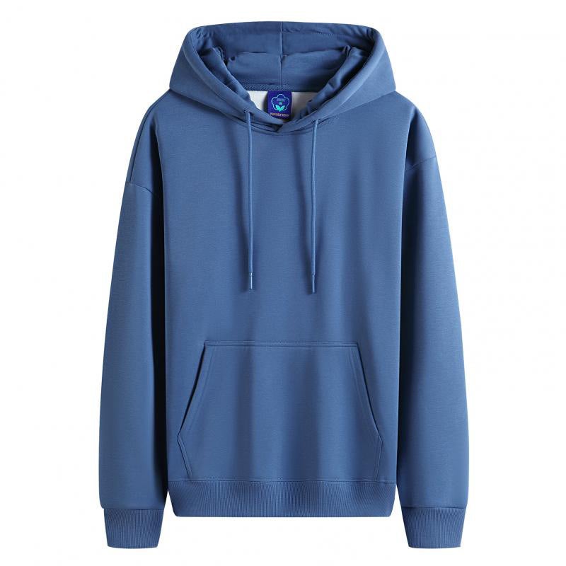 750G Fleece-Lined Hooded Sweater Men'S And Women'S Same Custom Logo Terry Heavy Solid Color Printable - Image 4