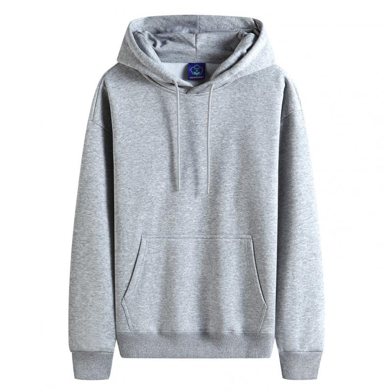 750G Fleece-Lined Hooded Sweater Men'S And Women'S Same Custom Logo Terry Heavy Solid Color Printable - Image 5