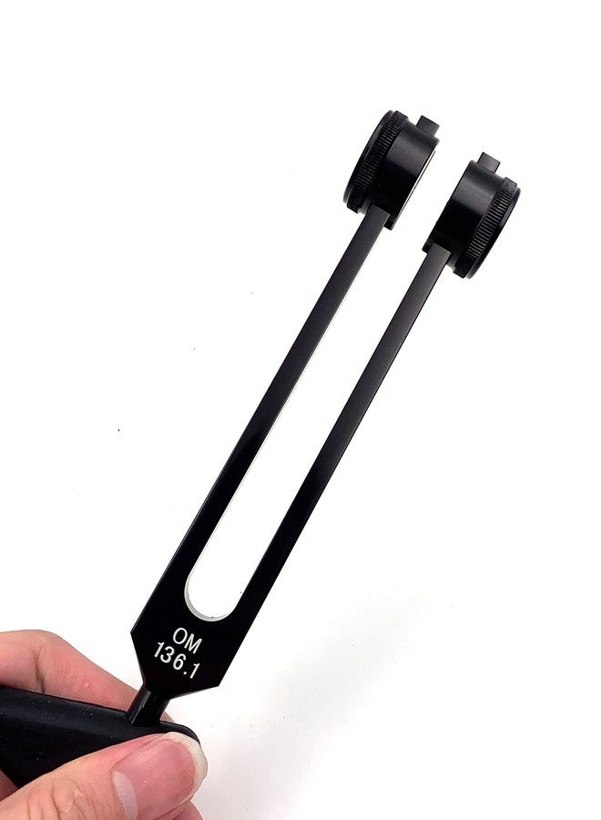Tenfly OM 136.1Hz Tuning Fork Weighted, Heart Chakra Tuning Energy Fork for Sound Healing, Meditation, Immune System and Circulatio, Perfect Healing Musical Instrument, Black - Image 4