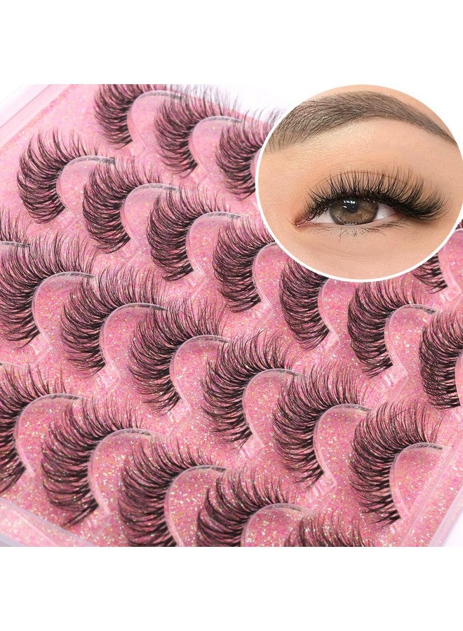 Kiromiro 14Mm Lashes Natural Look Wispy Eyelashes Fluffy Faux Mink Lashes Clear Band Short Natural False Lashes Cat Eye Daily Soft Strip Lashes Pack By Kiromiro - Image 1