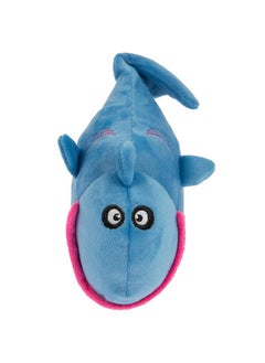 goDog Action Plush Shark Animated Squeaky Dog Toy, Chew Guard Technology  Blue, One Size  - Image 1