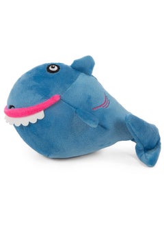 goDog Action Plush Shark Animated Squeaky Dog Toy, Chew Guard Technology  Blue, One Size  - Image 2