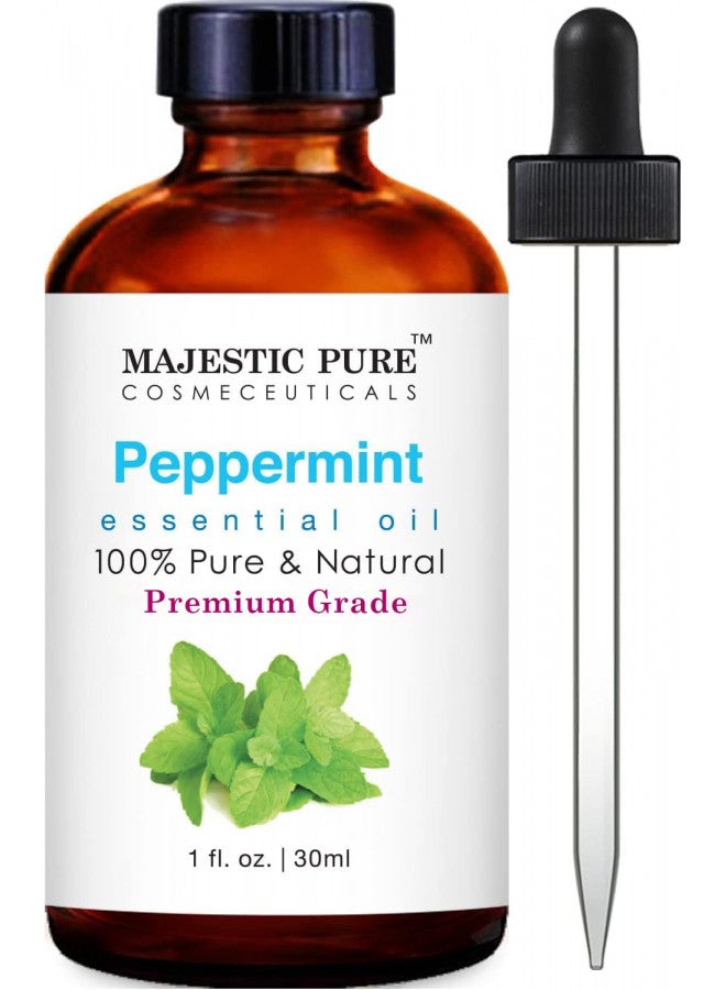 Majestic Pure MAJESTIC PURE Peppermint Essential Oil | 100% Pure and Natural Peppermint Oil | Premium Grade Essential Oils for Hair Care, Home Diffusers, Skin, Aromatherapy, Massage and Humidifiers | 1 Fl Oz  - Image 2