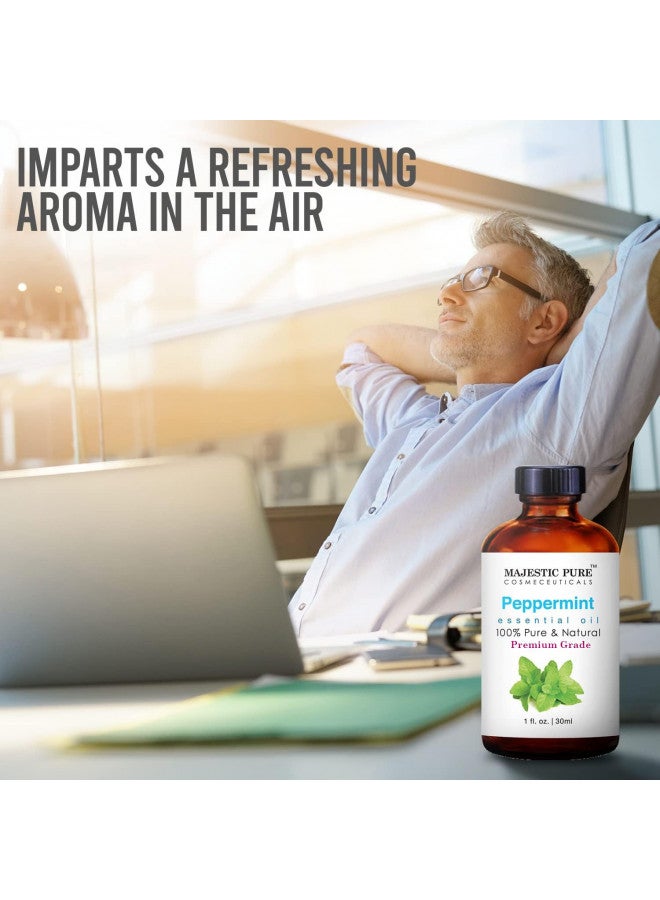 Majestic Pure MAJESTIC PURE Peppermint Essential Oil | 100% Pure and Natural Peppermint Oil | Premium Grade Essential Oils for Hair Care, Home Diffusers, Skin, Aromatherapy, Massage and Humidifiers | 1 Fl Oz  - Image 5