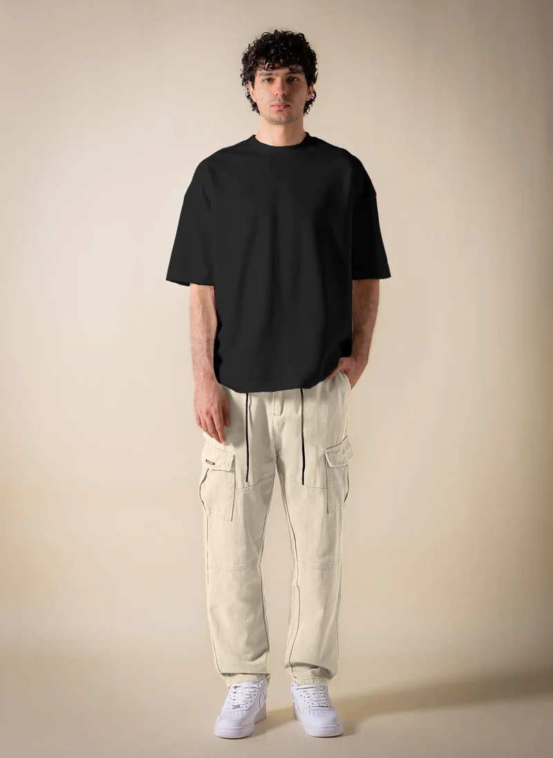 SHAPES JOGGER-WAIST CARGO TROUSERS