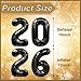YOUDICT 16 Inch 2026 Balloons Black Number Balloons 16 Inch New Years Balloons for 2026 New Years Graduation Decorations Home Office Decoration - Image 4