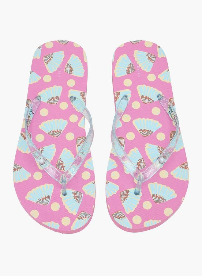 Flora Bella Women Printed Flip-Flops