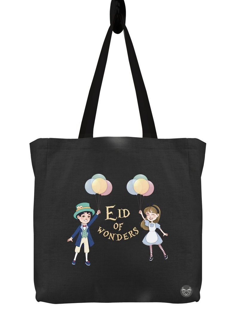 Canvas bag with Wonderland design print