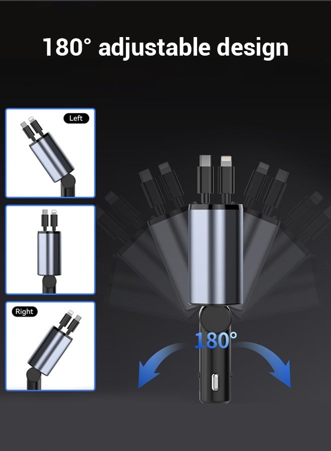 Car charger 120W super fast charging multifunctional  conversion plug USB adapter PD four in one - Image 2