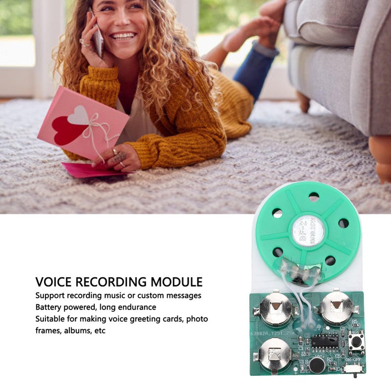 4 دقائق وحدة تسجيل صوتي مع مكبر صوت لبطاقات التهنئة DIY وإطارات الصور - Image 3
