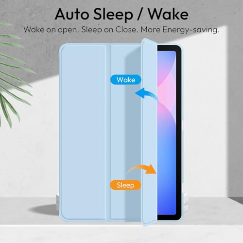 Robustrion Cover for Samsung Galaxy Tab S10 Lite 10.9" / Tab S9 FE/Tab S10 FE/Tab S9 11" with [S Pen Holder], Flip Case for Samsung Tab S10 Lite /S10/S9 FE Tablet Cover [Auto Sleep Wake] - Light Blue - Image 3