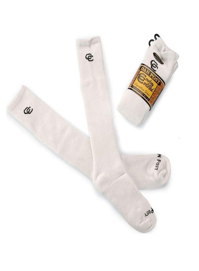 Dan Post Men's Cowboy Certified Boot Socks (2-Pair) White (10 (Men's Shoe 10.5-13)) - Image 2