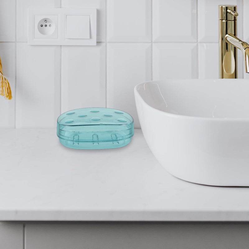 Large Plastic Soap Box With Double Layer And Lid For Bathroom Storage - Image 4