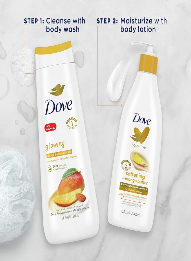 Dove Body Love Softening Body Lotion with Mango & Almond Pack of 3 For Touchably Soft Skin Butters Lotion for Dry Skin with Restoring Ceramide Serum 13.5 oz - Image 5