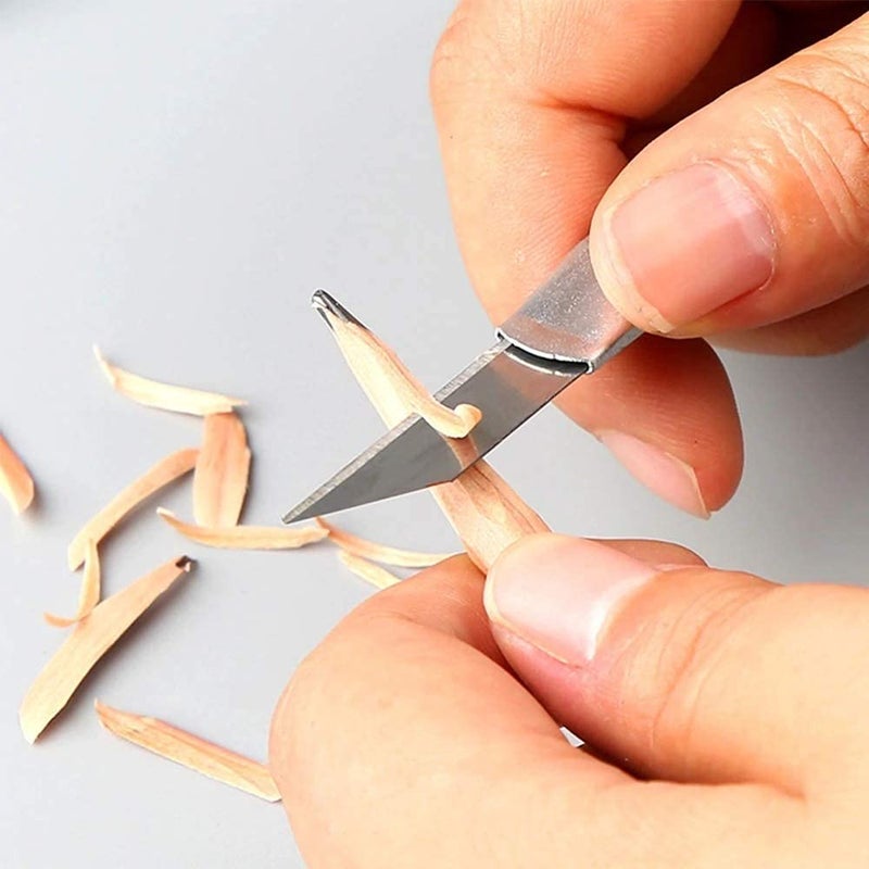 DLIEN Heavy Duty 9mm 6pc Cutter Knife Supplies Paper and Office Knife DIY Art Cutter Stationery for Cutting Papers Wallpapers Cardboard Vinyl Tapes etc with 10 Blades (pack of 7) - Image 2