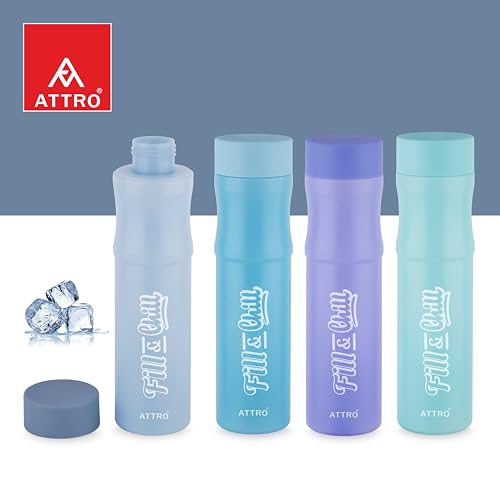 ATTRO Crazy 1000ml Water Bottle - Round Plastic Fridge Bottle - Airtight, Leak-Proof, BPA-Free, Freezer Safe Durable & Lightweight - Set of 4 Assorted - Ideal for Home & Office - Image 5
