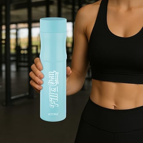ATTRO Crazy 1000ml Water Bottle - Round Plastic Fridge Bottle - Airtight, Leak-Proof, BPA-Free, Freezer Safe Durable & Lightweight - Set of 4 Assorted - Ideal for Home & Office - Image 4